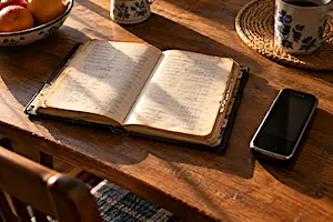 carnet d'adresses ouvert sur une table, isolement relationnel après 60 ans